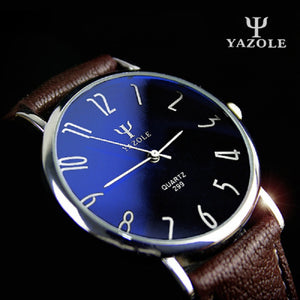 Yazole Quartz Classic Business Leather Strap Watch