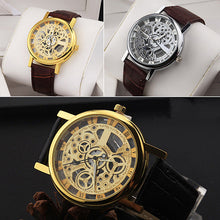 Vintage Skeleton Leather Wristwatch