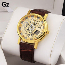 Vintage Skeleton Leather Wristwatch